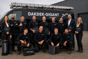 Teamfoto dakdek gigant dakdekkersbedrijf Nederland